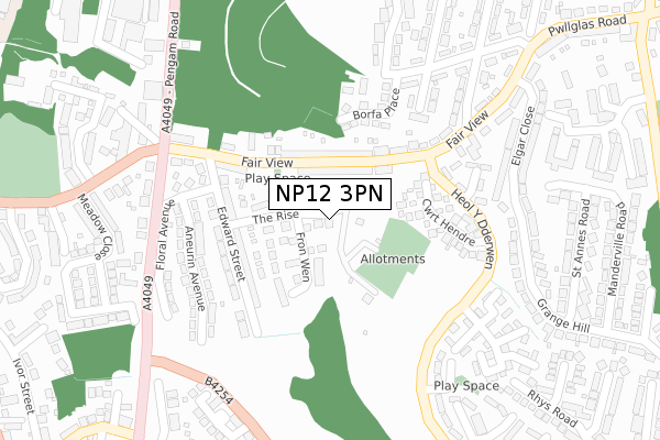 NP12 3PN map - large scale - OS Open Zoomstack (Ordnance Survey)