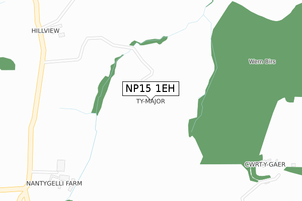 NP15 1EH map - large scale - OS Open Zoomstack (Ordnance Survey) NP15 1EH map - large scale - OS Open Zoomstack (Ordnance Survey)