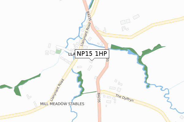 NP15 1HP map - large scale - OS Open Zoomstack (Ordnance Survey)