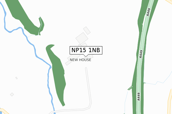 NP15 1NB map - large scale - OS Open Zoomstack (Ordnance Survey) NP15 1NB map - large scale - OS Open Zoomstack (Ordnance Survey)