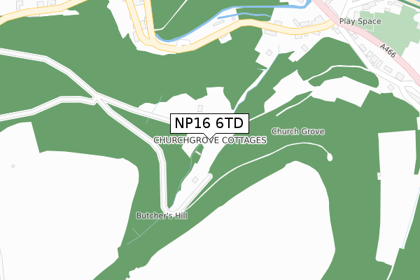 NP16 6TD map - large scale - OS Open Zoomstack (Ordnance Survey) NP16 6TD map - large scale - OS Open Zoomstack (Ordnance Survey)