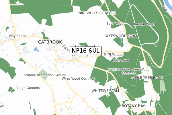 NP16 6UL map - small scale - OS Open Zoomstack (Ordnance Survey) NP16 6UL map - small scale - OS Open Zoomstack (Ordnance Survey)