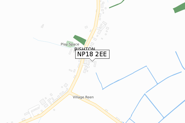 NP18 2EE map - large scale - OS Open Zoomstack (Ordnance Survey)
