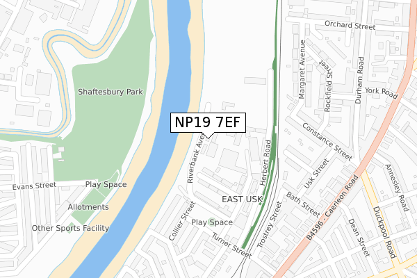 NP19 7EF map - large scale - OS Open Zoomstack (Ordnance Survey) NP19 7EF map - large scale - OS Open Zoomstack (Ordnance Survey)
