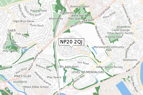 NP20 2QJ map - small scale - OS Open Zoomstack (Ordnance Survey) NP20 2QJ map - small scale - OS Open Zoomstack (Ordnance Survey)
