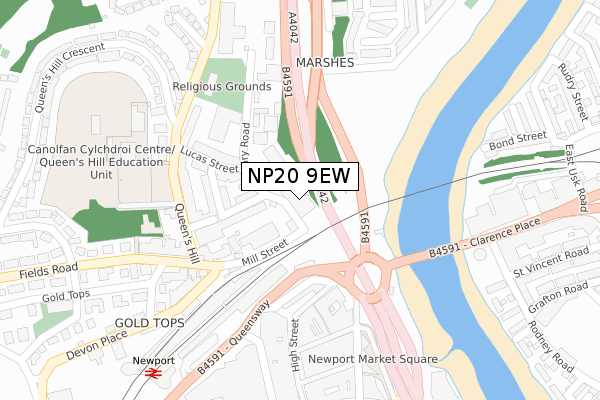 NP20 9EW map - large scale - OS Open Zoomstack (Ordnance Survey) NP20 9EW map - large scale - OS Open Zoomstack (Ordnance Survey)