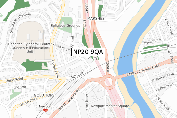 NP20 9QA map - large scale - OS Open Zoomstack (Ordnance Survey) NP20 9QA map - large scale - OS Open Zoomstack (Ordnance Survey)