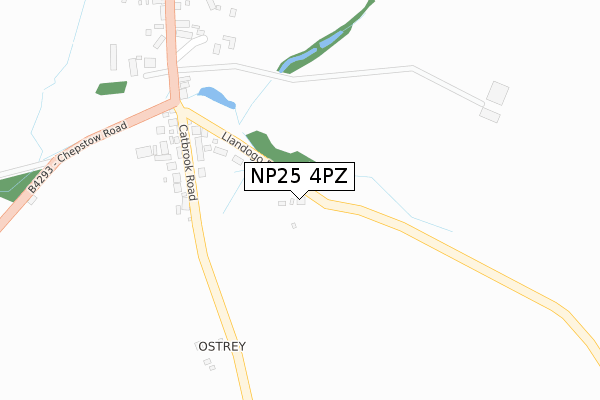 NP25 4PZ map - large scale - OS Open Zoomstack (Ordnance Survey)
