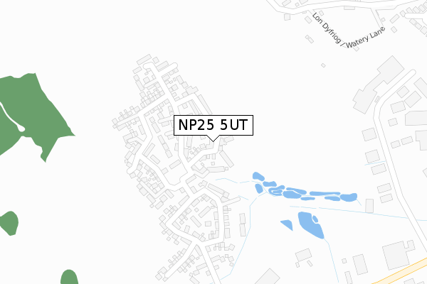 NP25 5UT map - large scale - OS Open Zoomstack (Ordnance Survey) NP25 5UT map - large scale - OS Open Zoomstack (Ordnance Survey)