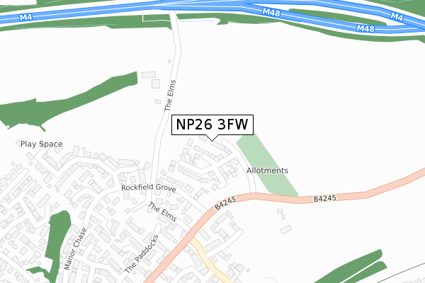 NP26 3FW map - large scale - OS Open Zoomstack (Ordnance Survey) NP26 3FW map - large scale - OS Open Zoomstack (Ordnance Survey)