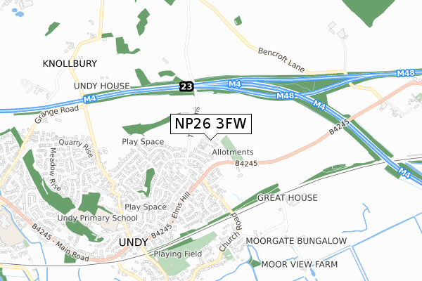 NP26 3FW map - small scale - OS Open Zoomstack (Ordnance Survey) NP26 3FW map - small scale - OS Open Zoomstack (Ordnance Survey)