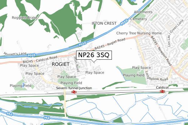 NP26 3SQ map - small scale - OS Open Zoomstack (Ordnance Survey) NP26 3SQ map - small scale - OS Open Zoomstack (Ordnance Survey)