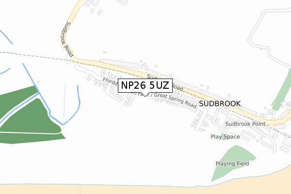 NP26 5UZ map - large scale - OS Open Zoomstack (Ordnance Survey) NP26 5UZ map - large scale - OS Open Zoomstack (Ordnance Survey)