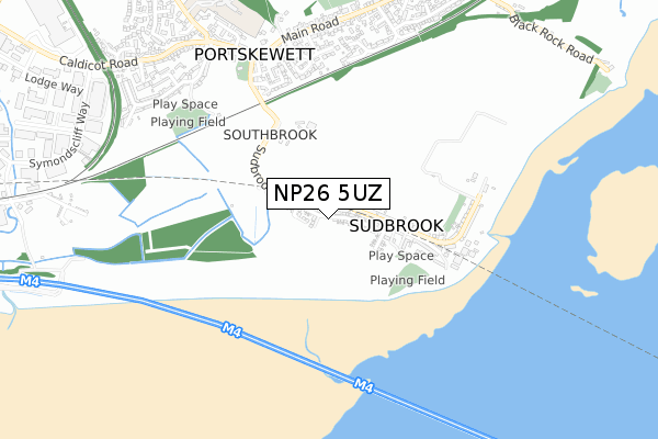 NP26 5UZ map - small scale - OS Open Zoomstack (Ordnance Survey) NP26 5UZ map - small scale - OS Open Zoomstack (Ordnance Survey)