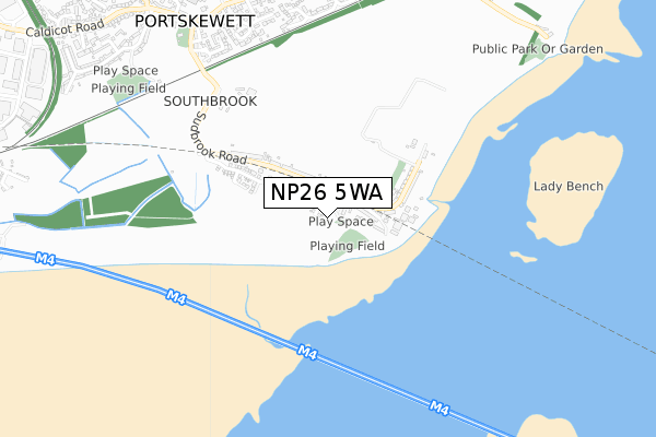 NP26 5WA map - small scale - OS Open Zoomstack (Ordnance Survey)