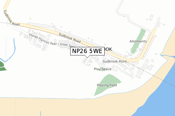 NP26 5WE map - large scale - OS Open Zoomstack (Ordnance Survey) NP26 5WE map - large scale - OS Open Zoomstack (Ordnance Survey)