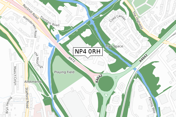 NP4 0RH map - large scale - OS Open Zoomstack (Ordnance Survey) NP4 0RH map - large scale - OS Open Zoomstack (Ordnance Survey)