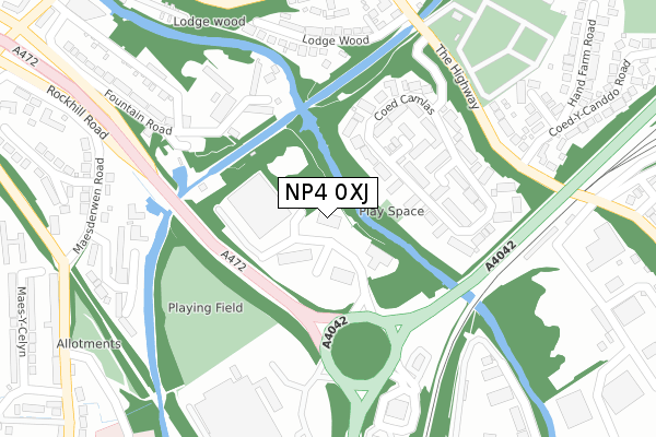 NP4 0XJ map - large scale - OS Open Zoomstack (Ordnance Survey) NP4 0XJ map - large scale - OS Open Zoomstack (Ordnance Survey)