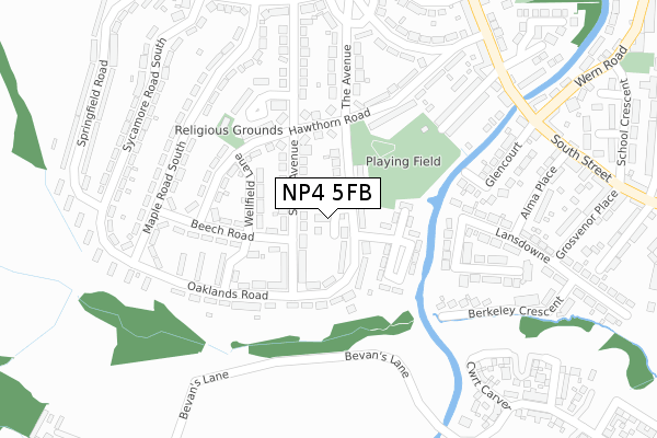 NP4 5FB map - large scale - OS Open Zoomstack (Ordnance Survey) NP4 5FB map - large scale - OS Open Zoomstack (Ordnance Survey)