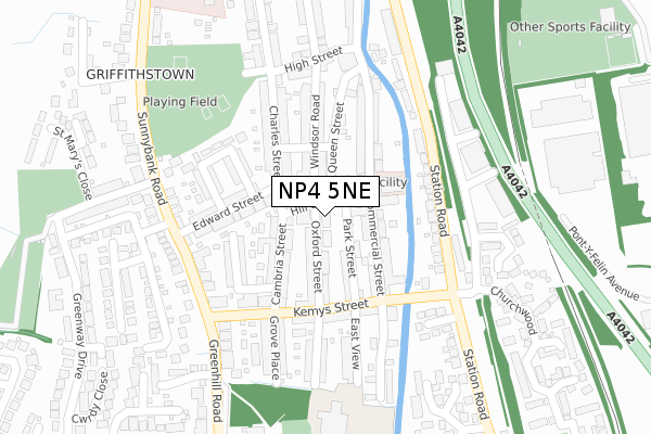 NP4 5NE map - large scale - OS Open Zoomstack (Ordnance Survey) NP4 5NE map - large scale - OS Open Zoomstack (Ordnance Survey)