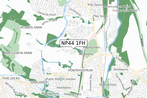 NP44 1FH map - small scale - OS Open Zoomstack (Ordnance Survey) NP44 1FH map - small scale - OS Open Zoomstack (Ordnance Survey)