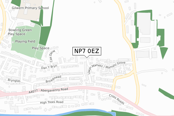 NP7 0EZ map - large scale - OS Open Zoomstack (Ordnance Survey) NP7 0EZ map - large scale - OS Open Zoomstack (Ordnance Survey)