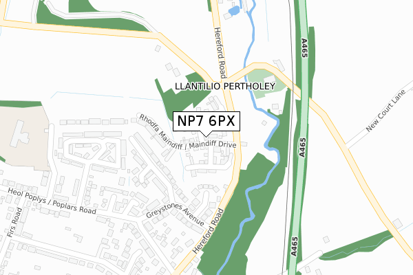 NP7 6PX map - large scale - OS Open Zoomstack (Ordnance Survey) NP7 6PX map - large scale - OS Open Zoomstack (Ordnance Survey)