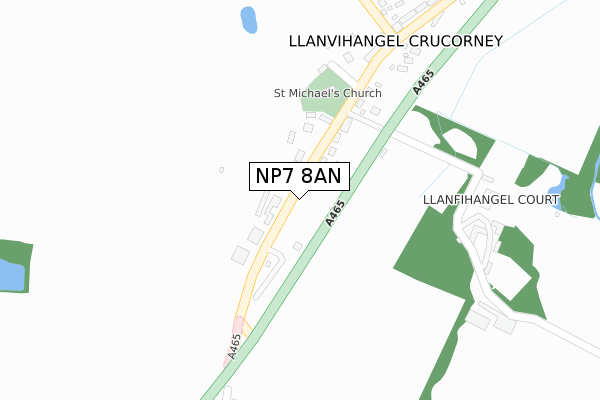 NP7 8AN map - large scale - OS Open Zoomstack (Ordnance Survey) NP7 8AN map - large scale - OS Open Zoomstack (Ordnance Survey)