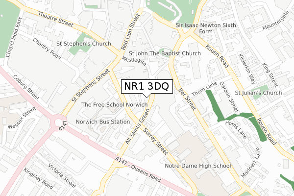 NR1 3DQ map - large scale - OS Open Zoomstack (Ordnance Survey) NR1 3DQ map - large scale - OS Open Zoomstack (Ordnance Survey)