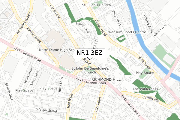 NR1 3EZ map - large scale - OS Open Zoomstack (Ordnance Survey) NR1 3EZ map - large scale - OS Open Zoomstack (Ordnance Survey)