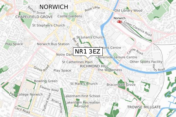 NR1 3EZ map - small scale - OS Open Zoomstack (Ordnance Survey) NR1 3EZ map - small scale - OS Open Zoomstack (Ordnance Survey)