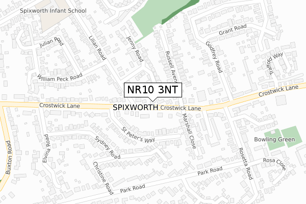 NR10 3NT map - large scale - OS Open Zoomstack (Ordnance Survey)