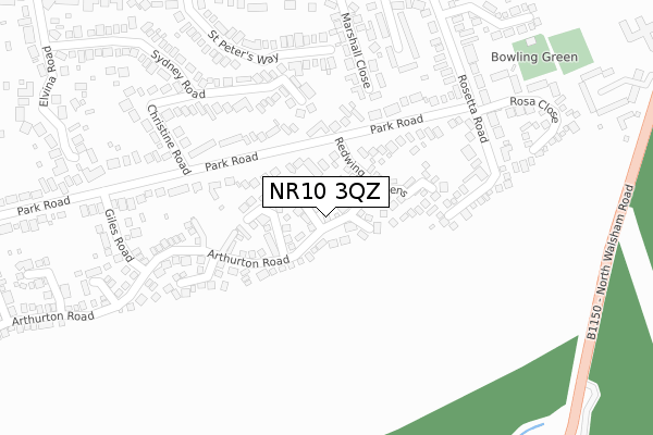 NR10 3QZ map - large scale - OS Open Zoomstack (Ordnance Survey)