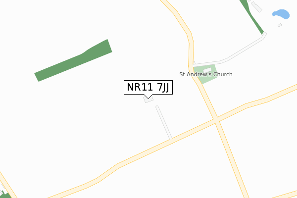NR11 7JJ map - large scale - OS Open Zoomstack (Ordnance Survey)