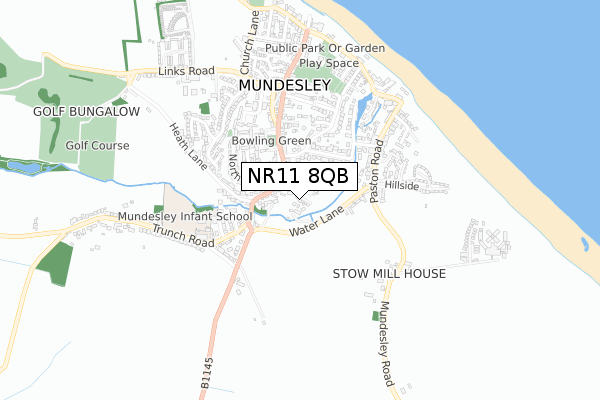 NR11 8QB map - small scale - OS Open Zoomstack (Ordnance Survey)