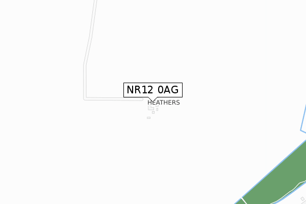 NR12 0AG map - large scale - OS Open Zoomstack (Ordnance Survey)