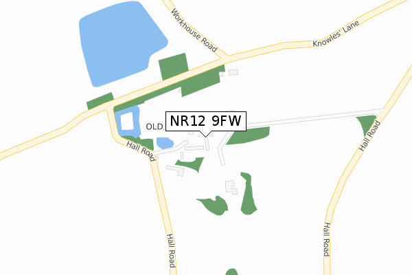 NR12 9FW map - large scale - OS Open Zoomstack (Ordnance Survey)