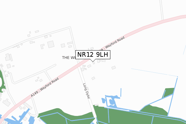 NR12 9LH map - large scale - OS Open Zoomstack (Ordnance Survey)