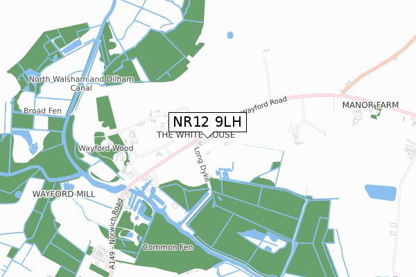 NR12 9LH map - small scale - OS Open Zoomstack (Ordnance Survey)