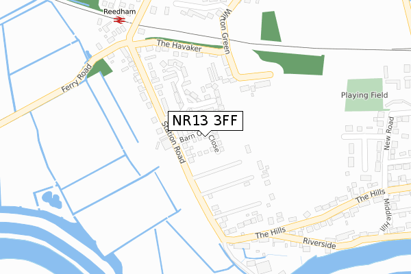NR13 3FF map - large scale - OS Open Zoomstack (Ordnance Survey)