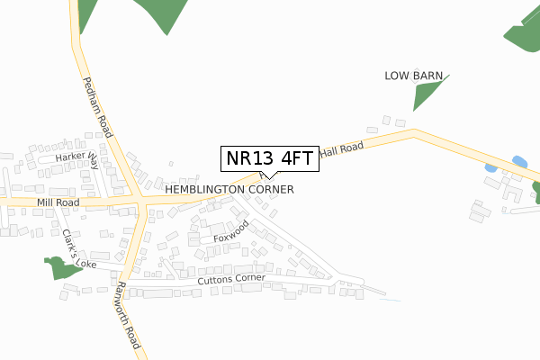 NR13 4FT map - large scale - OS Open Zoomstack (Ordnance Survey)