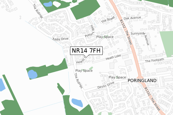 NR14 7FH map - large scale - OS Open Zoomstack (Ordnance Survey) NR14 7FH map - large scale - OS Open Zoomstack (Ordnance Survey)