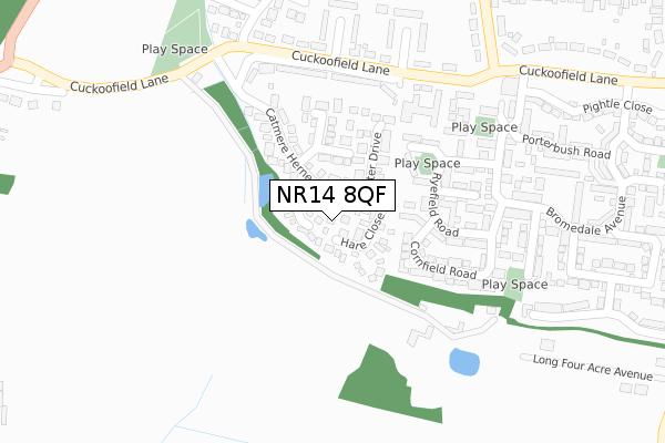 NR14 8QF map - large scale - OS Open Zoomstack (Ordnance Survey) NR14 8QF map - large scale - OS Open Zoomstack (Ordnance Survey)