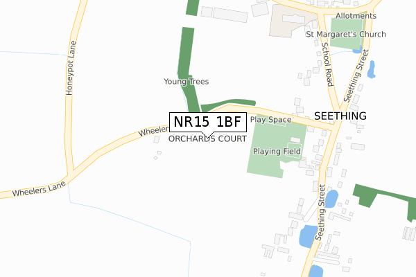 NR15 1BF map - large scale - OS Open Zoomstack (Ordnance Survey) NR15 1BF map - large scale - OS Open Zoomstack (Ordnance Survey)