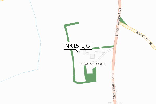 NR15 1JG map - large scale - OS Open Zoomstack (Ordnance Survey)