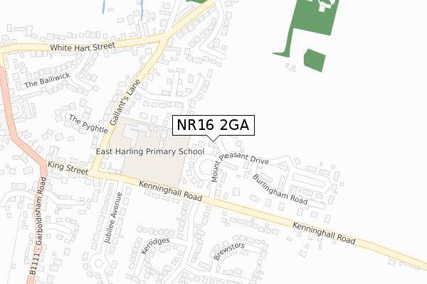 NR16 2GA map - large scale - OS Open Zoomstack (Ordnance Survey)