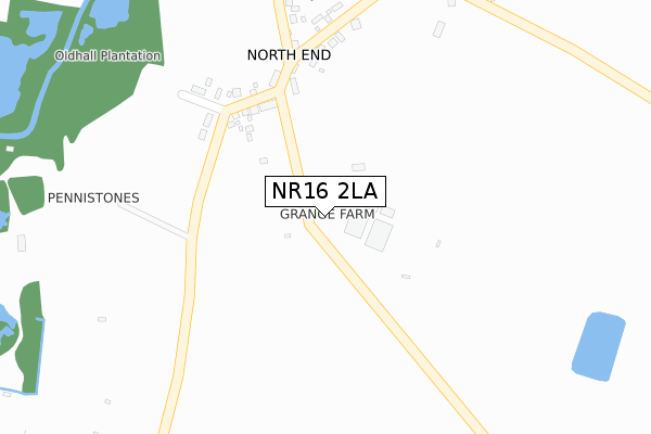 NR16 2LA map - large scale - OS Open Zoomstack (Ordnance Survey)