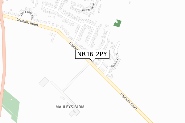 NR16 2PY map - large scale - OS Open Zoomstack (Ordnance Survey) NR16 2PY map - large scale - OS Open Zoomstack (Ordnance Survey)