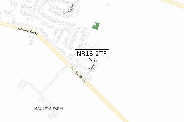 NR16 2TF map - large scale - OS Open Zoomstack (Ordnance Survey)