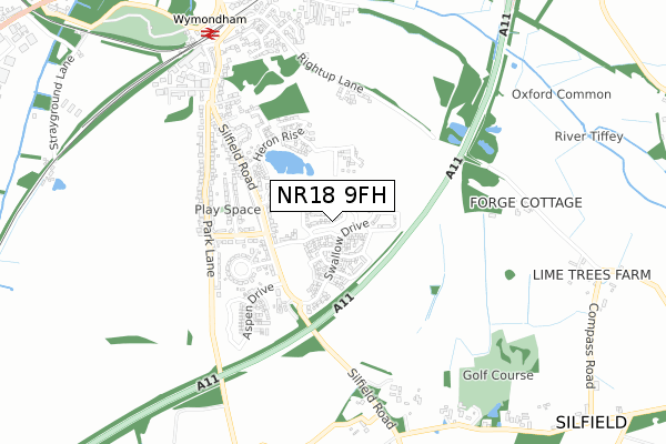 NR18 9FH map - small scale - OS Open Zoomstack (Ordnance Survey) NR18 9FH map - small scale - OS Open Zoomstack (Ordnance Survey)
